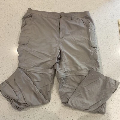 Pantalones convertibles Columbia PFG para hombre color tostado talla XL 40x30" bloqueador de insectos entrepierna Foto 1 de 4