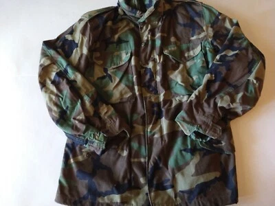 US Army Jacket Men's Medium M65 Field With Liner Woodland Camo Cold Weather Coat - Image 1 of 4