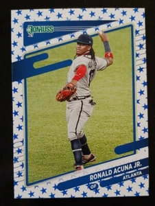 ⚾2021 Donruss Ronald Acuna Jr Independence Day Parallel card MT 192 Braves OF ⚾ - Picture 1 of 2