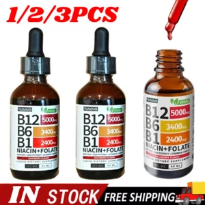 1-3x Vitamin B12 und B6 Liquid Tropfen, B12 Sublingual BComplex - B12 5000mcg60ml - Bild 1 von 16