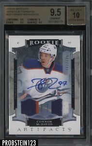 2015-16 UD Artifacts Connor McDavid RC Dual Patch /125 BGS 9.5 w/ 10 AUTO