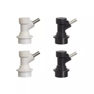 2 Pair Ball Lock Disconnects for Corny Kegs 2 Gas 2 Liquid, Black/White - Picture 1 of 2