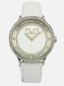 Dolce & Gabbana , D&G , DW0516 PRIME TIME Sparkling Crystals White Strap Watch - Picture 1 of 23