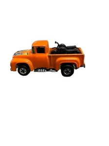 Hot Wheels Blackwall 1977 Hi Tail Hauler Orange Truck w/ Motorcycles - Picture 1 of 7