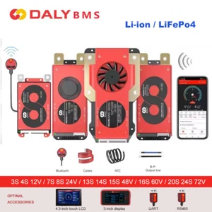 Daly Smart BMS LiFePo4 4S 12V BMS 8S 24S 72V 48V 16S 20S 40A-500A Li-Ion BMS lot - Picture 1 of 31