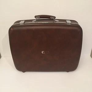 Brown Vintage Antler Suitcase 1960s Retro Luggage Briefcase CP Prop London - Picture 1 of 12