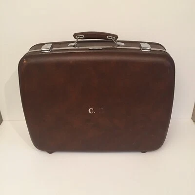 Brown Vintage Antler Suitcase 1960s Retro Luggage Briefcase CP Prop London - Image 1 of 4