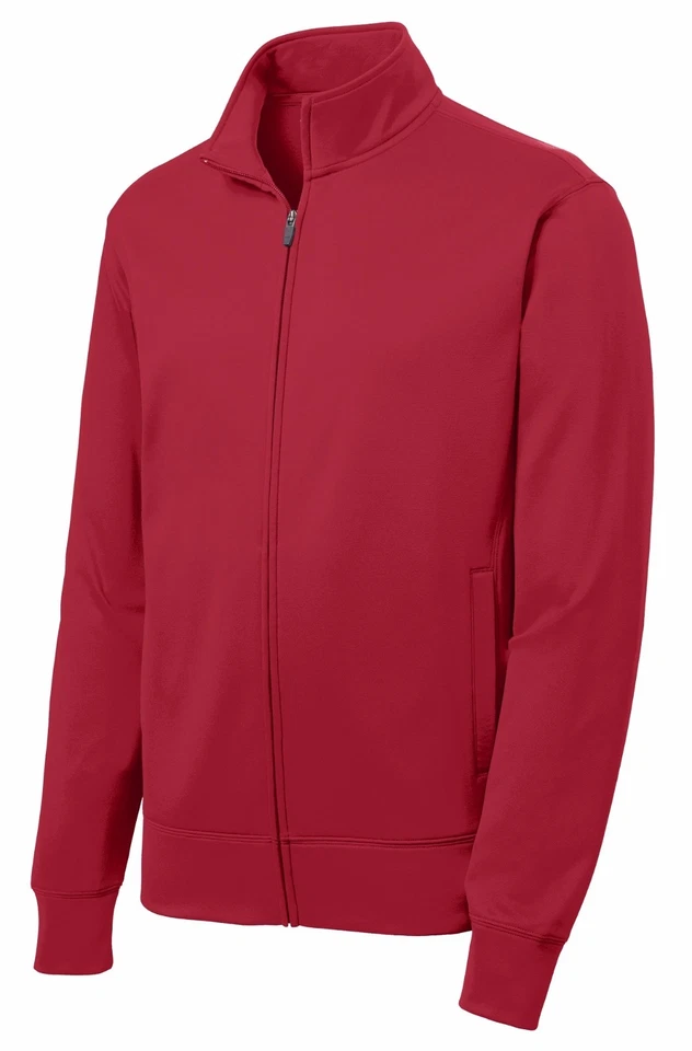 MEN'S PERFORMANCE WICKING FLEECE, FULL ZIP ATHLETIC JACKET, POCKETS. XS-4XL - Image 1 of 1