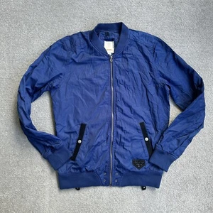 DIESEL Herren Bomber Jacke Gr. M Bomberjacke Übergangsjacke Logo 2218 Blau - Bild 1 von 11