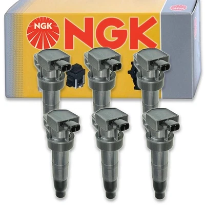 6 pc NGK Ignition Coils for 2007-2018 Hyundai Santa Fe 3.3L 3.5L V6 Spark pt - Image 1 of 4