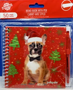 Christmas House NEW Pet Pals Memo Book With Pen - 4.75" x 4.75" - Picture 1 of 4