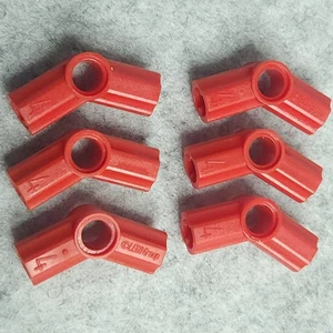 LEGO Technic Axle and Pin Connector Angled 4 135 degrees 32192 Red Lot of 6 Used - Picture 1 of 4