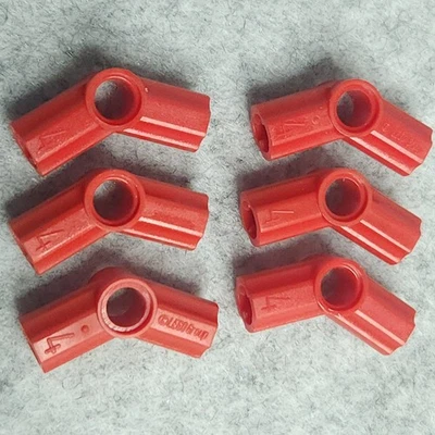 LEGO Technic Axle and Pin Connector Angled 4 135 degrees 32192 Red Lot of 6 Used - Image 1 of 4
