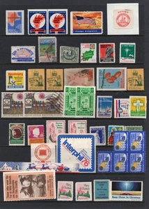 43pc CHRISTMAS SEALS POSTER STAMPS REHABILITATION HARD OF HEARING BAPTIST #1081 - Picture 1 of 1