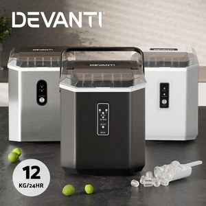 Devanti Ice Maker 12kg/Day Portable Countertop Bullet Ice Machine Compact Quiet - Picture 1 of 14