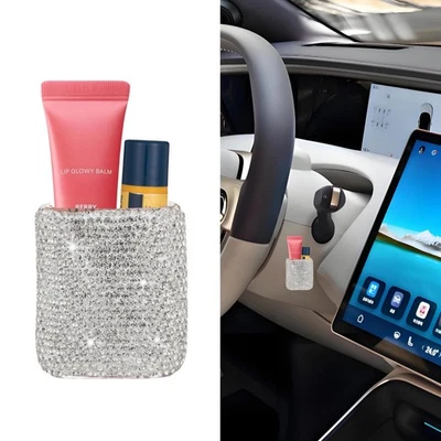 Bling Car Lip Balm Holder for Chapstick Lip Gloss Holder for Car Chap Stick H... - Image 1 of 4