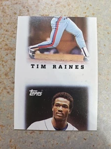 Tim Raines Harold Reynolds Mariners 1988 Topps League Ldrs MINI Miscut RARE ODD - Picture 1 of 2