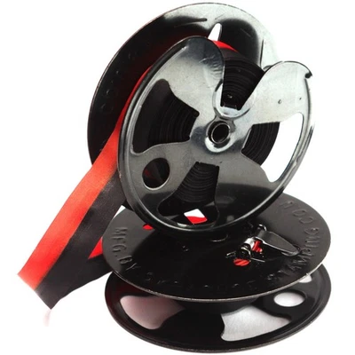Royal Electress FPP FPE Typewriter Twin Metal Spools + New Black and Red Ribbon - Image 1 of 4