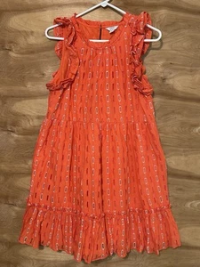 Crown & Ivy dress Woman’s Medium Flutter Sleeve Eyelet - Picture 1 of 10