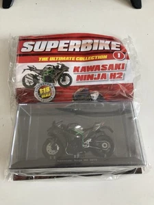 Kawasaki Ninja H2 2015 Modelo Escala 1:18 Moto Modelo Juguete Regalo Negro Verde - Imagen 1 de 3