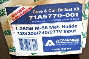 NUEVO Kit de lastre avanzado 71A5570-001 250 W M58 núcleo de halogenuros metálicos y bobina de lastre MH - Imagen 1 de 5