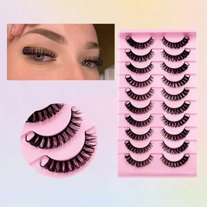 10 Paar 3D Nerz Falsche Wimpern Natürliche Extension Handmade Soft Lashes Makeup - Bild 1 von 3