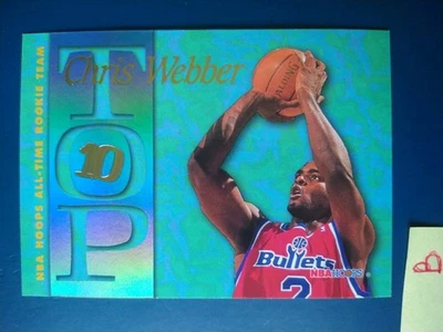 1995-96 NBA Hoops All-Time Rookie Team Chris Webber #AR3 Bullets Foto 1 de 2