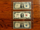  Old US Paper Money Silver Certificate, $2 1953A Red Seal, $1 1957A, $1 1957B