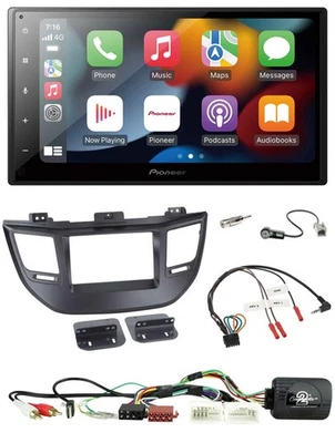 Pioneer DAB Bluetooth 2DIN USB Lenkrad Autoradio für Hyundai Tucson 15-20 schwar - Bild 1 von 4