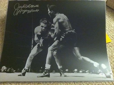 JAKE LAMOTTA Raging Bull Signed Autograph Auto 16x20 Picture Photo PSA/DNA COA - Image 1 of 3