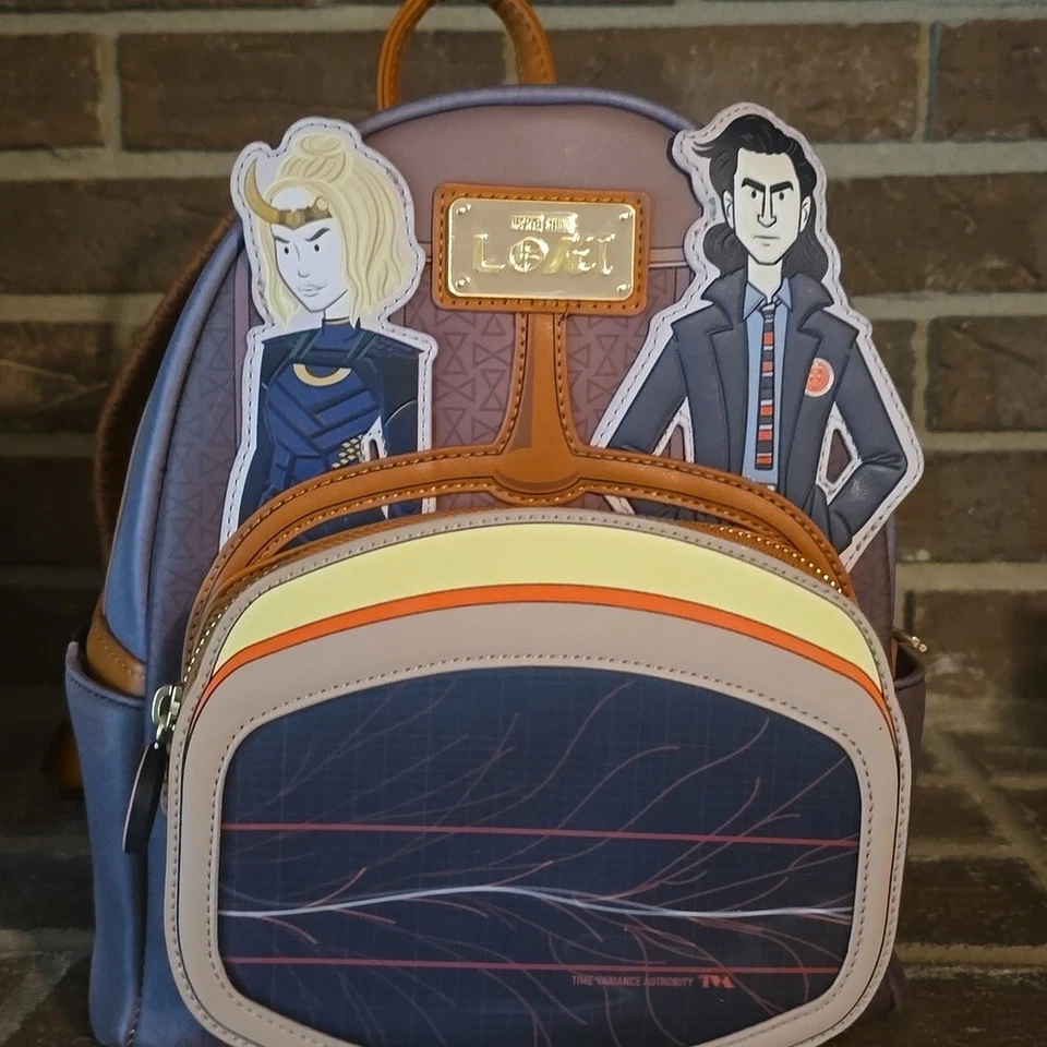 Mini mochila lenticular Loungefly Marvel Loki TVA Multiverse Foto 1 de 4