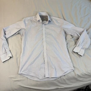Twillory Hemd Gr. L 16 36-37 Oberhemd Knopfleiste kariert grau blau *defekt - Bild 1 von 9