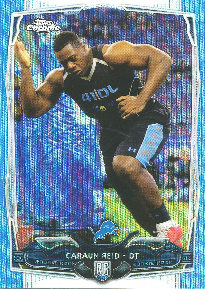 BLUE-WAVE REFRACTOR Caraun Reid RC COWBOYS CHARGERS JAGUARS CARDINALS COLTS  - Image 1 of 1