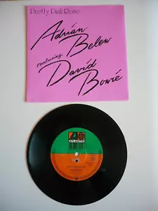David Bowie & Adrian Belew Pretty Pink Rose 7" Vinyl 1990 Atlantic 1st Pr Single - Picture 1 of 9