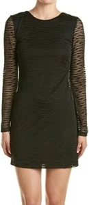 Nicole Miller 241371 Womens Jersey Long Sleeve Sheath Dress Black Size Large - Picture 1 of 3