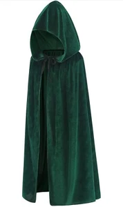 LMYOVE Hooded Velvet Cloak Cape for Kids Adult, Christmas Halloween Costume - Picture 1 of 36