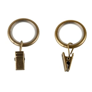 New 10 pcs Noise - Cancelling Curtain Rings w/ Clips 7/8" ID (5 colors) - Picture 1 of 7