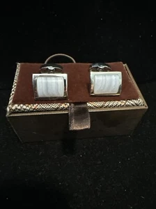 Granite-Like Joseph Abboud Designer Quality Vintage Cuff Links NEW in box $59 - Picture 1 of 7