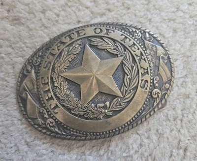 Colección Tony Lama El Estado de Texas Hebilla de Latón Sólido Foto 1 de 2