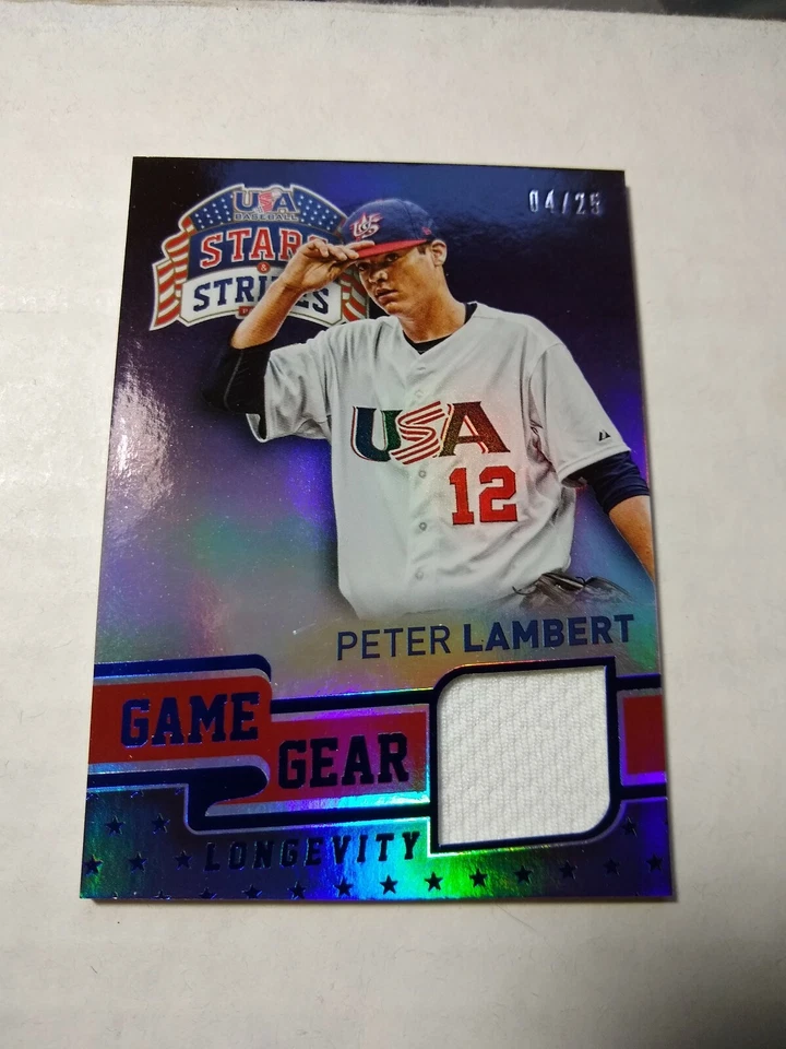 2015 Stars & Stripes PETER LAMBERT Jersey Patch #/25 card COLORADO ROCKIES - Image 1 of 1
