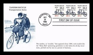 DR JIM STAMPS US COVER TANDEM BICYCLE TRANSPORTATION SERIES FDC KMC VENTURE