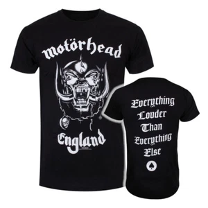 Motorhead T-Shirt England Everything Louder Rock Band Official Black New - Picture 1 of 5