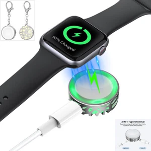 Portable Magnetic Wireless Charger Pad For Apple Watch Ultra 10 9 8 7 6 SE 5 4 3 - Picture 1 of 9