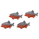 Grau Piranha-Figuren 2,55*1,57*0,98 Zoll Gefälschtes Piranha-Modell  Fish Tank