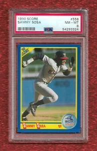 1990 SCORE #558 SAMMY SOSA PSA 8 NM-MINT ROOKIE RC CHICAGO WHITE SOX CUBS - Picture 1 of 1