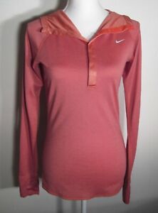Nike Dri Fit Damska bluza z kapturem Rozmiar Small Różowo-pomarańczowa Mieszanka wełny Bieganie