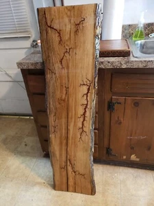 Red Oak Handmade Live Edge Metal Leg Entryway Table, Couch, Plant Stand 48x29x14 - Picture 1 of 4