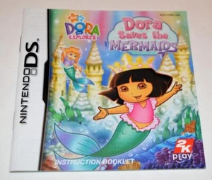 SOLO MANUAL Dora the Explorer: Dora Saves the Mermaids Nintendo DS Folleto - Imagen 1 de 1