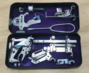 Vintage SINGER 221/222k FEATHERWEIGHT sewing machine black box attachments. - Picture 1 of 6