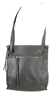 Kooba GRAY GENUINE LEATHER BACKPACK CONVERTIBLE SHOULDER BAG X-BODY PURSE - Picture 1 of 18